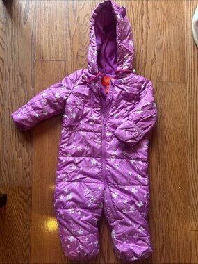 Joe Fresh 18-24M Purple Star Quilted Hooded Snowsuit